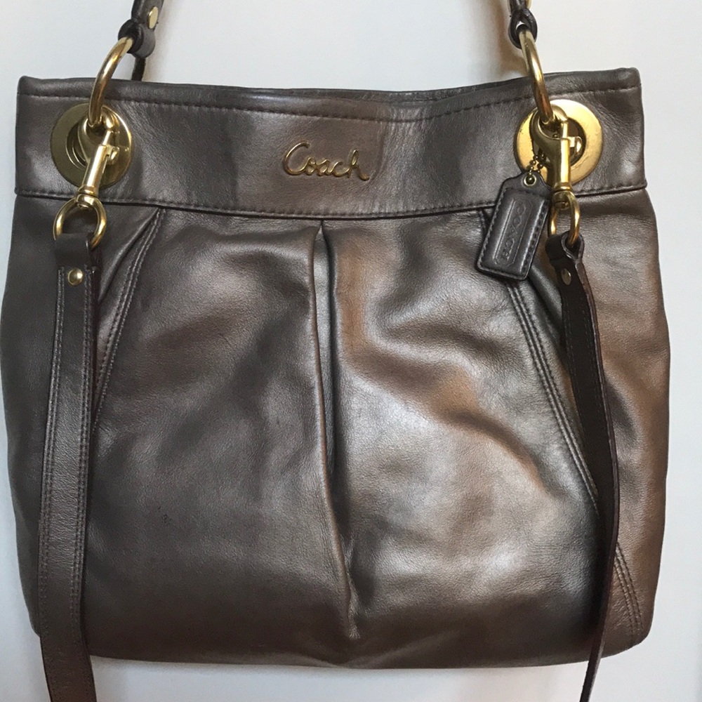 Coach Purse - Ashley Metallic Bronze Authentic Bag